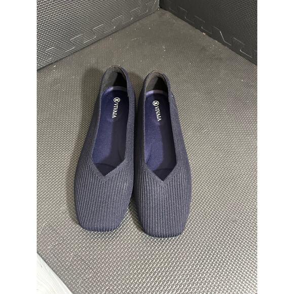 VIVAIA Margot 2.0 Women Flats Slip On Washable Ballet Flats Square Toe Blue 39.5 - Picture 2 of 8